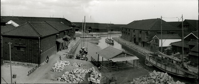 大正時代頃の半田運河　画像提供／（一財）招鶴亭文庫