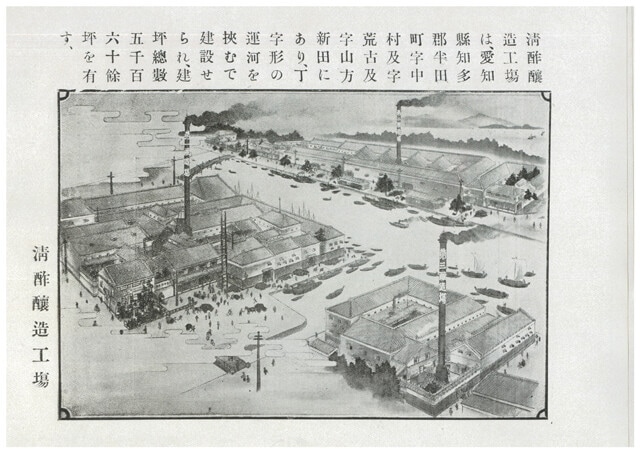 明治38年の工場図　画像提供／（一財）招鶴亭文庫