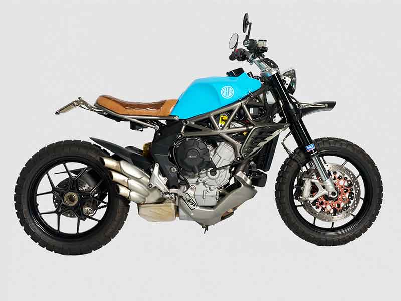 デウスが MV Agusta の Rivale 800 をベースにしたカスタムバイク「Blucit」を公開! デウス原宿店で展示中 メイン