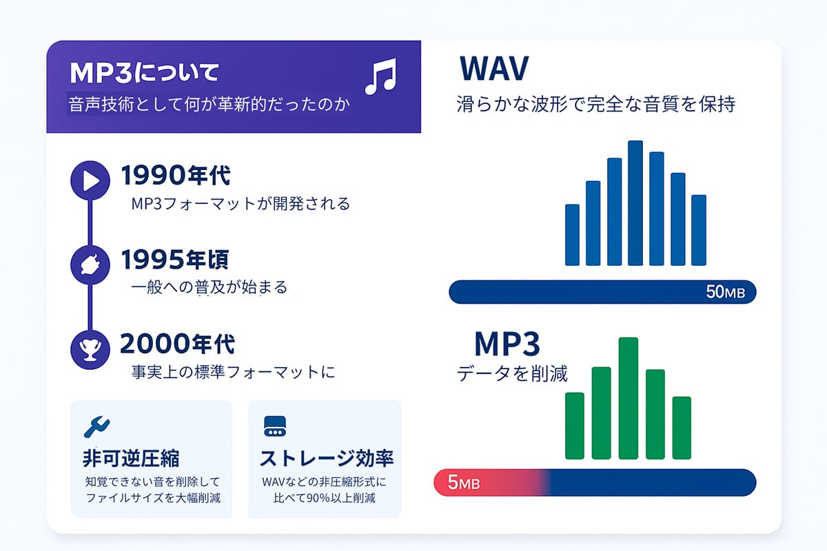 そもそも「ロスレス」と「MP3」は何が違うのか?2