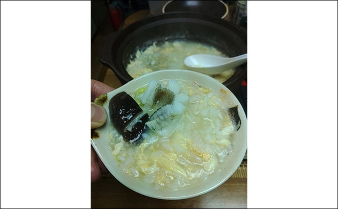 「贅沢すぎる釣り魚鍋になっちゃった！」 食材確保のロックゲームでクエにチャイロマルハタ手中