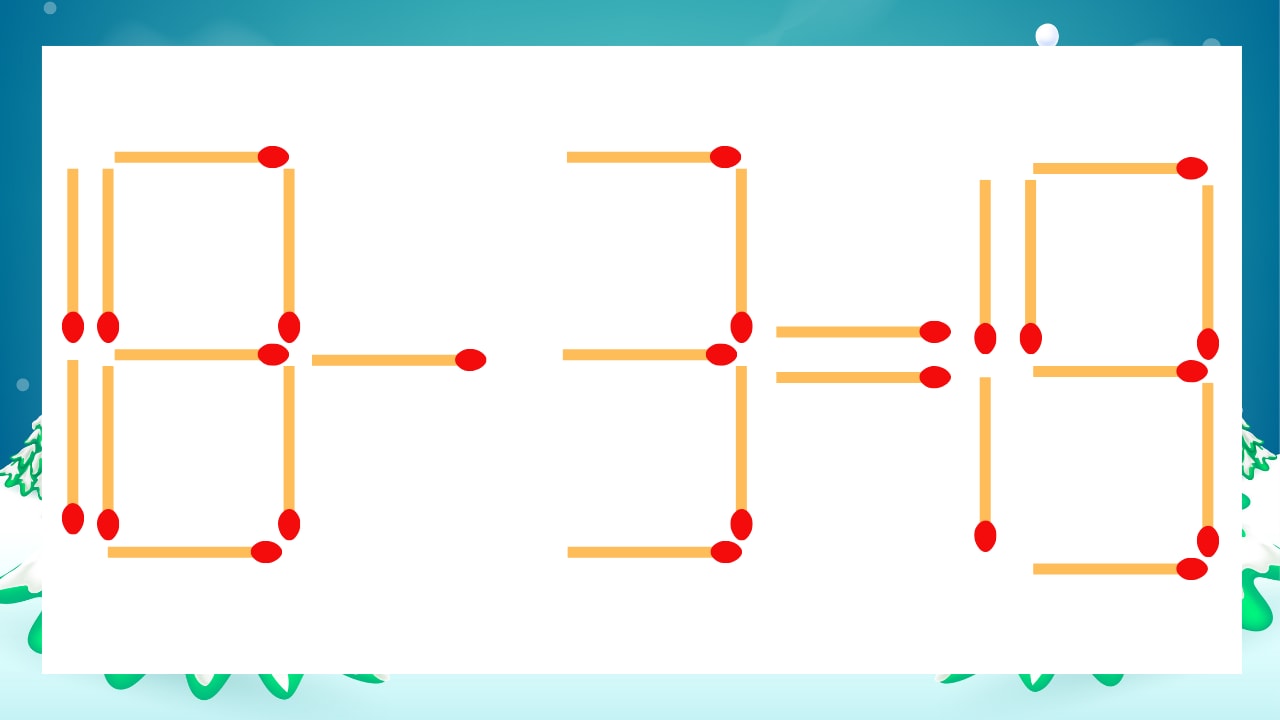 【マッチ棒クイズ】1本だけ動かして正しい式に：18-3=19？