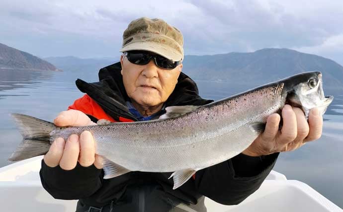 「解禁初日から好反応！」琵琶湖トローリングでビワマス52cm含む10匹キャッチ【滋賀】