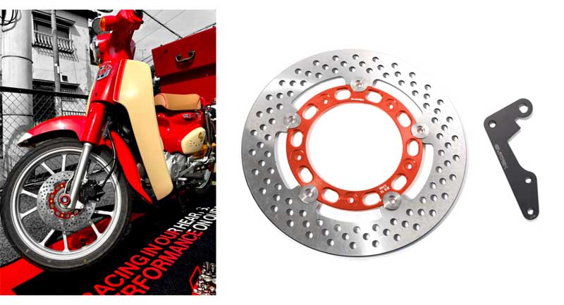 EVATEK からスーパーカブ110／JA59用大径ディスクキットが発売！　記事1