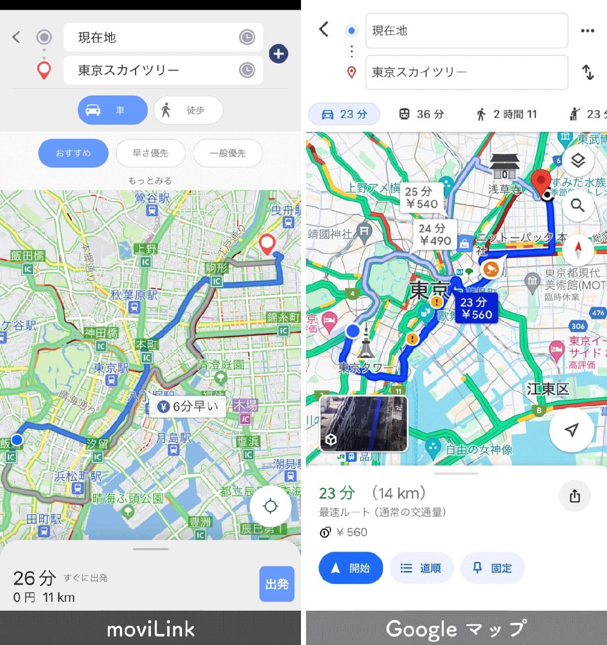 どのナビアプリを使用するか1
