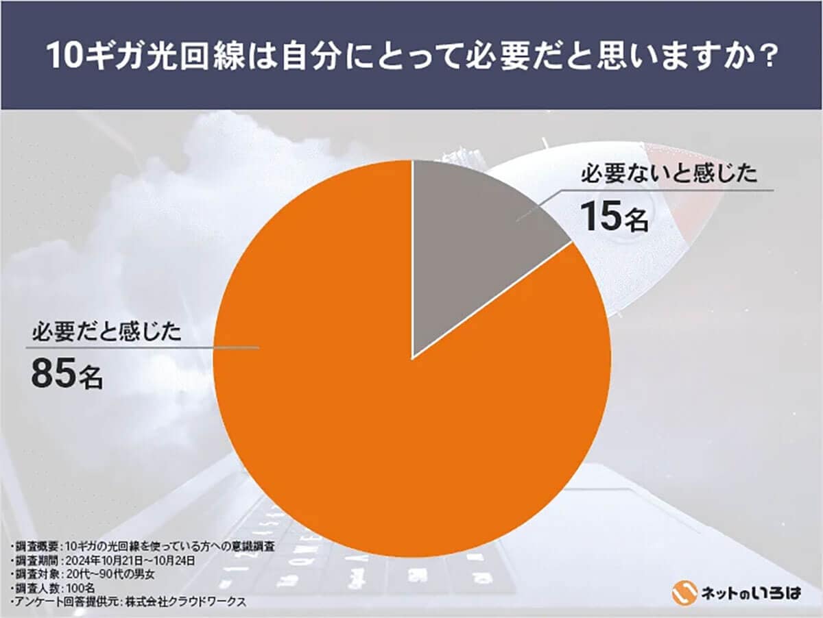 10ギガ光回線は自分にとって必要だと思いますか？