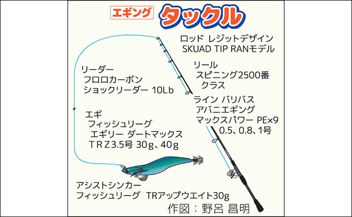 相模湾ティップランエギングで差をつけるコツ　アシストシンカーとロッド使い分け術