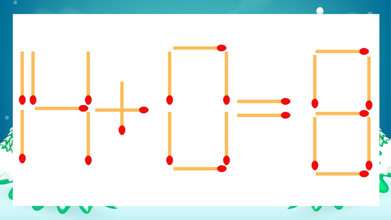 【マッチ棒クイズ】1本だけ動かして正しい式に:14-0=8?