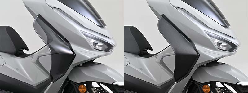 PCX/160(’25)に対応! 足元の走行風を抑えるデイトナの「サイドバイザー」が登場 記事1
