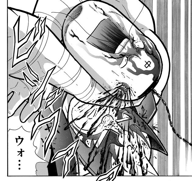 大量の出血で目くらましして締め技から脱出を果たすラーメンマン。しかし、その代償は大きく...?