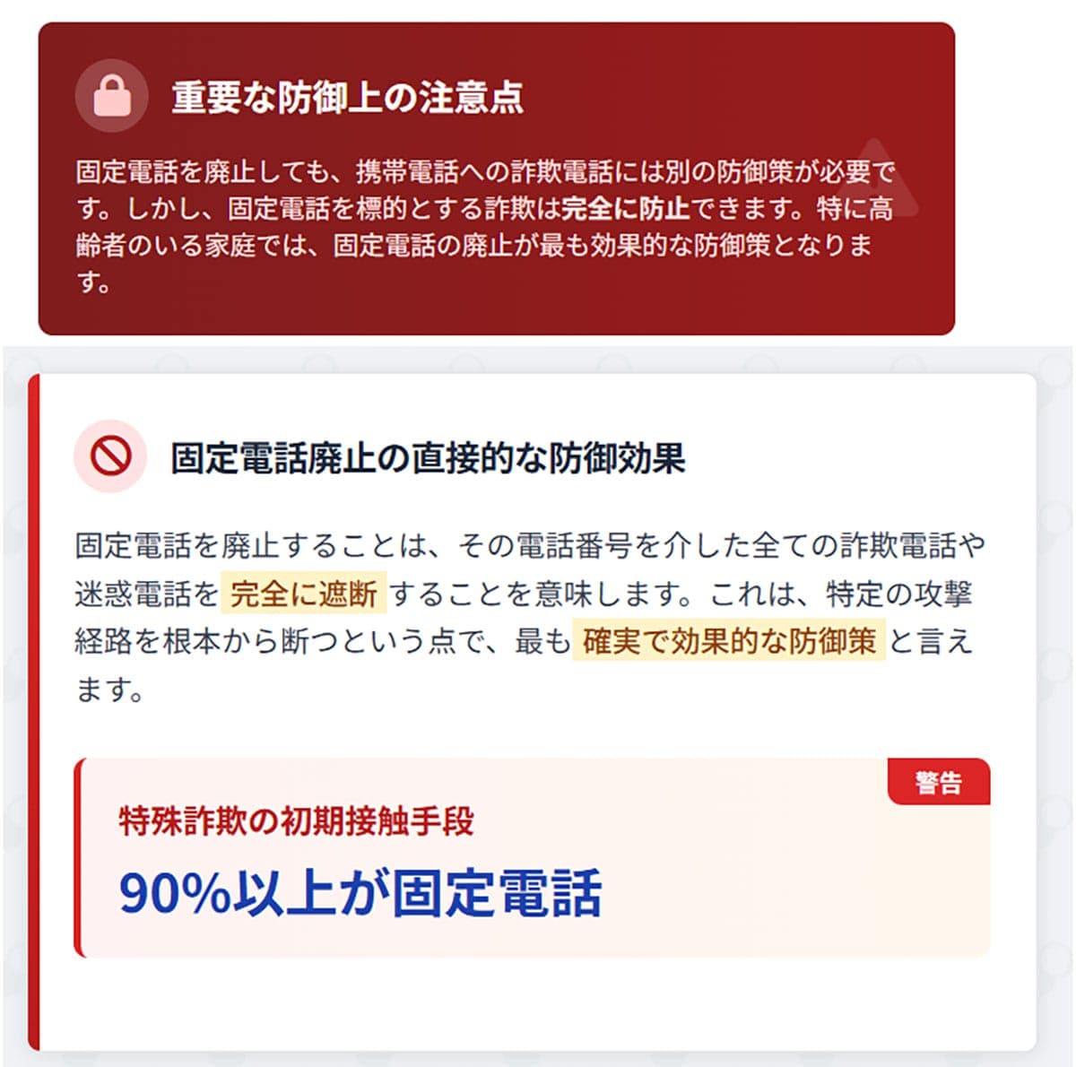 特殊詐欺のきっかけとしての「固定電話への着信」について1