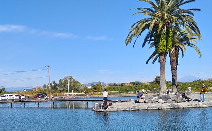 富士山を眺めながらエリアトラウト釣行を満喫【静岡・アルクスポンド焼津】