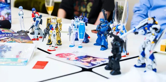 座談会に登壇したガンダムおじさんが持参してくれた、「ガンプラ」