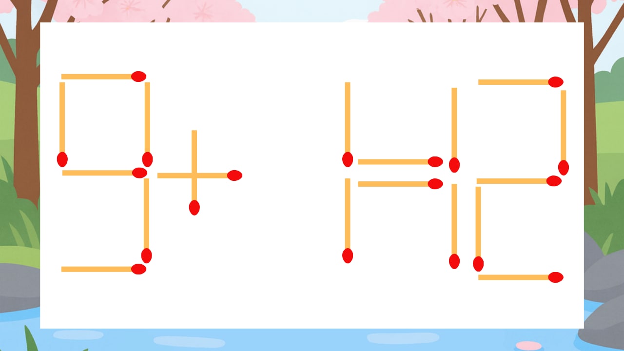 【マッチ棒クイズ】1本だけ動かして正しい式に：9+1=12？の画像