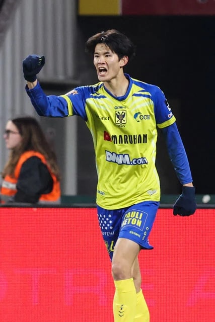 現在ベルギーリーグで得点ランク1位タイの後藤。「191㎝とサイズもあり、連続して相手にプレスをかける献身性もある」(レオザ氏)