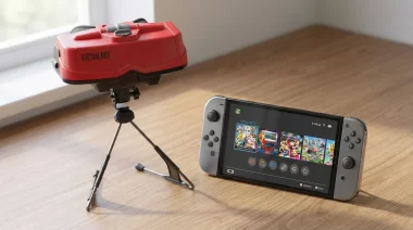 バーチャルボーイとSwitch 2を並べた画像