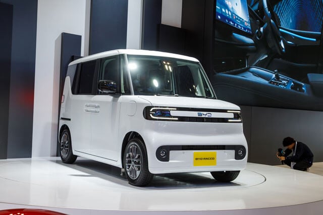 BYD ラッコ／BYDが今夏ニッポン市場に投入予定のコンセプト車。両側スライドドアを採用。ちなみに航続距離は約180㎞