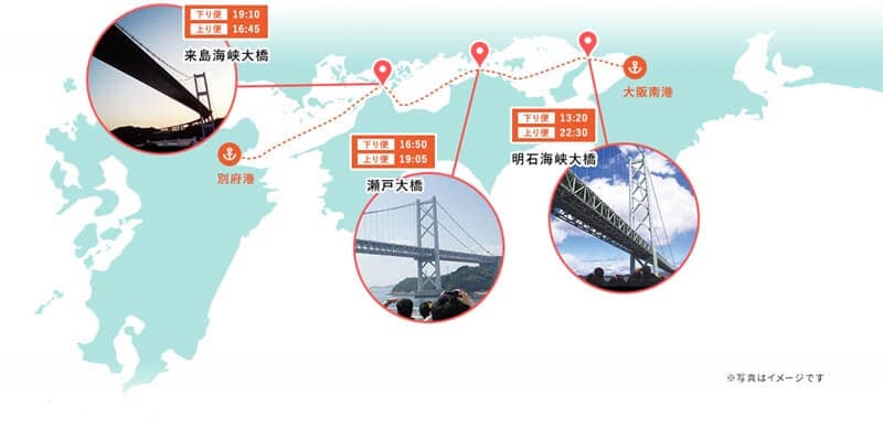 フェリーさんふらわあで行く新プラン「添乗員同行貸切バスツアー3日間」「まる得パック」が発売! 記事1