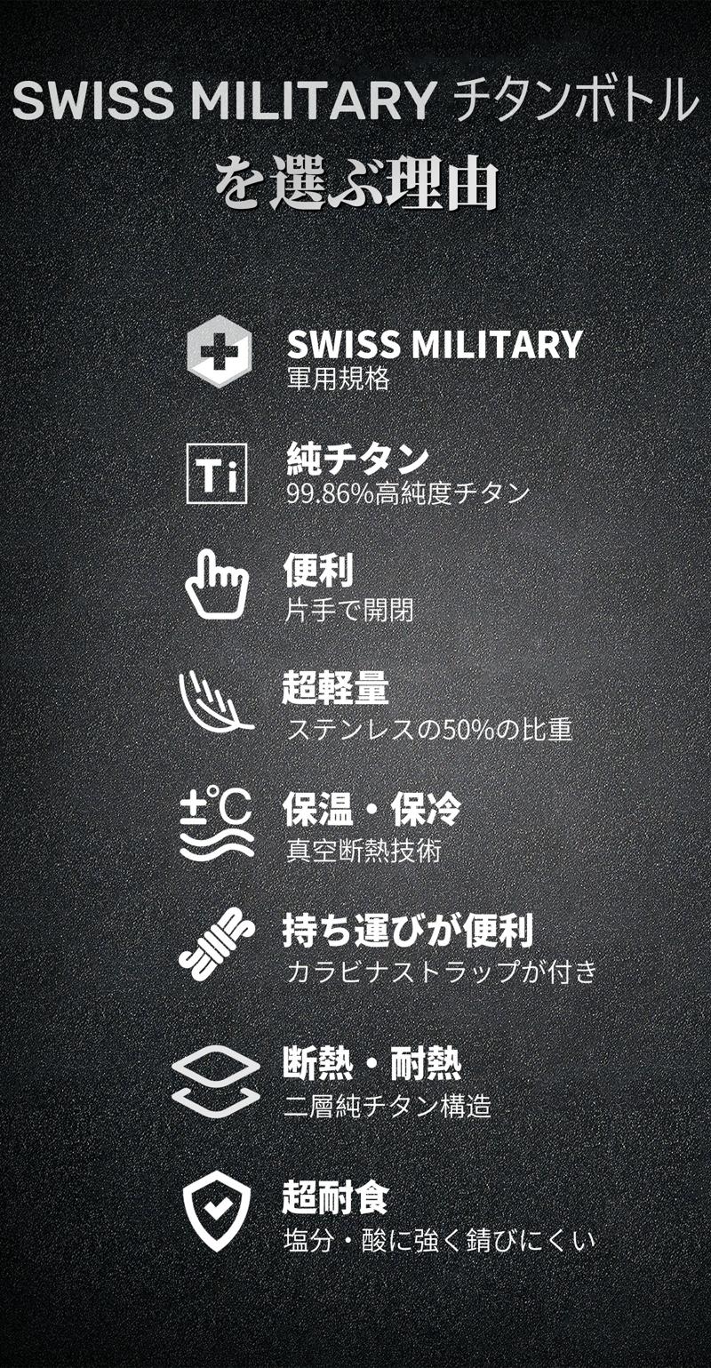 第二弾!99.8%高純度チタンボトル|軍用規格再進化SWISS