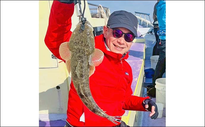 東京湾マゴチ船で竿頭ゲット！【新明丸】同行者も全員安打達成と好調