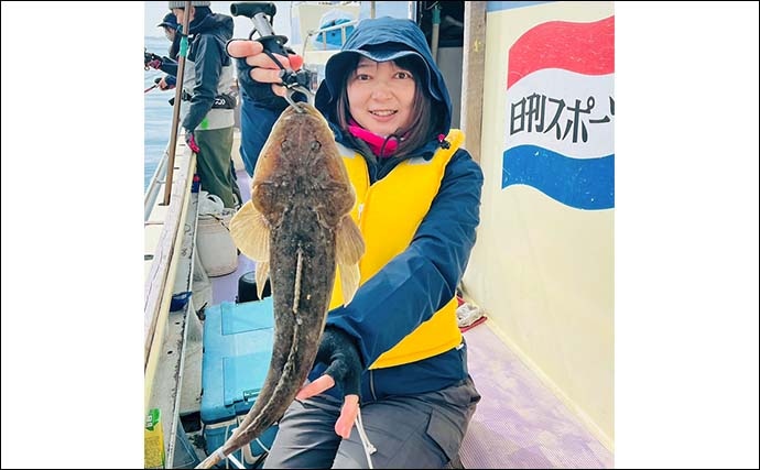東京湾マゴチ船で竿頭ゲット！【新明丸】同行者も全員安打達成と好調