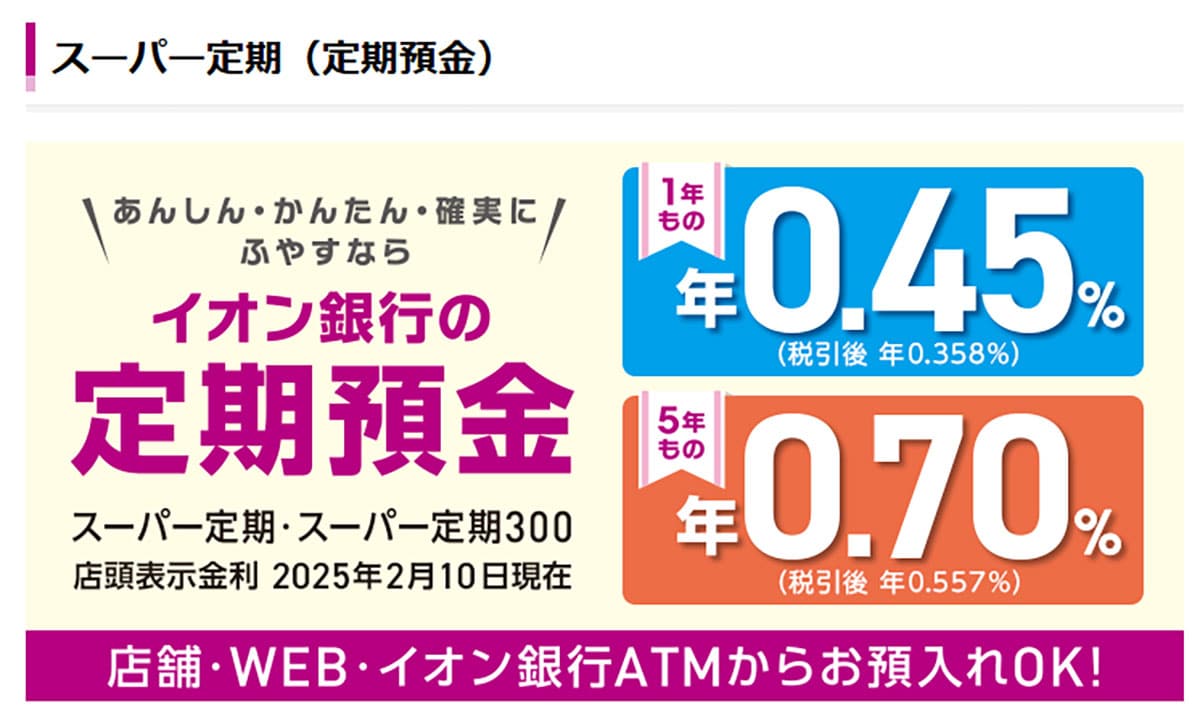 ネット銀行金利ランキング、2位auじぶん銀行（1.00％）1位は？【2025年2月版】の画像25