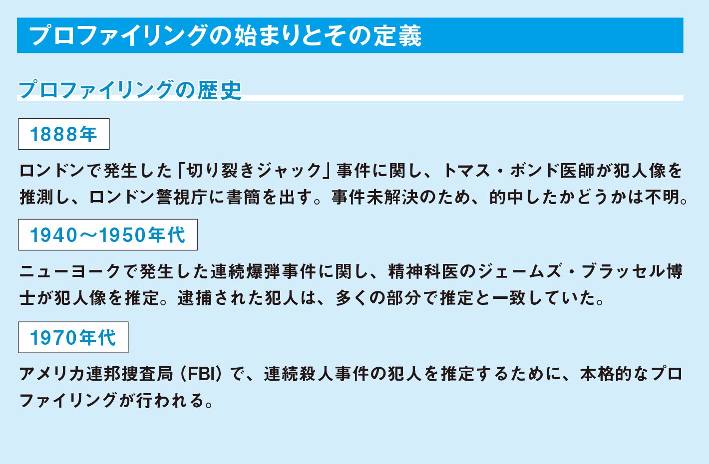 刑事ドラマに出てくる「プロファイリング」とはどんなもの？【図解　犯罪心理学】