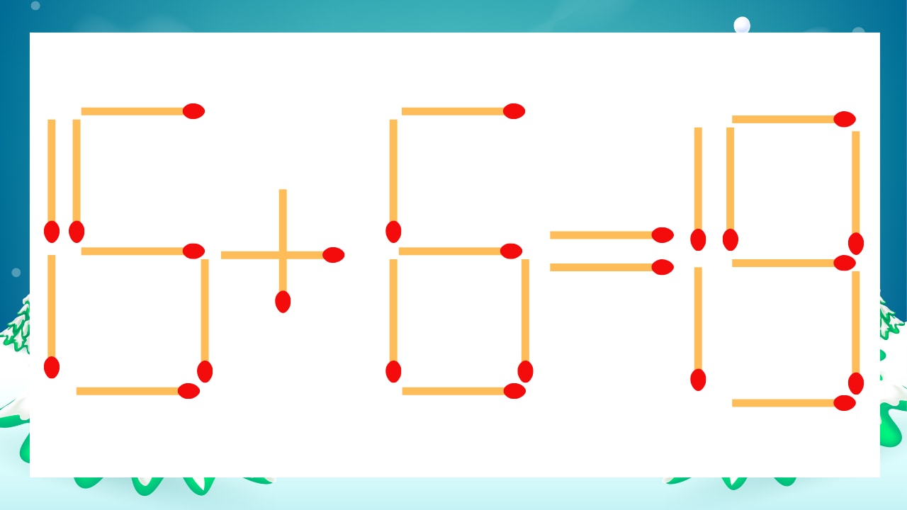 【マッチ棒クイズ】1本だけ動かして正しい式に：15+6=19？