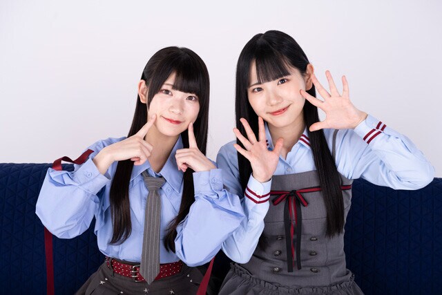 SKE48の選抜メンバーに初めて選ばれた河村優愛（左）と伊藤虹々美（右）