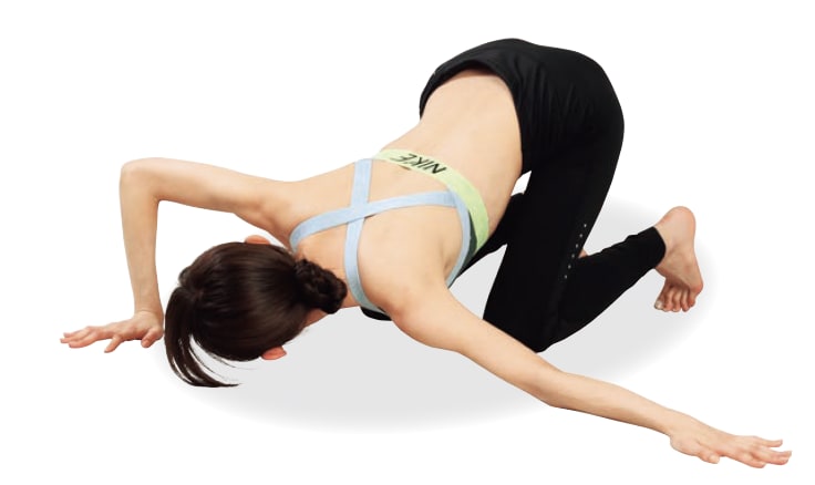 肩ねじり(横) ストレッチ体操のやり方 手順1【背骨コンディショニング】