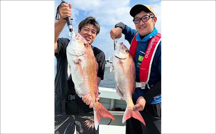 【沖釣り釣果速報】島原沖のタイラバで良型交じりマダイが連発中!(大分・熊本)