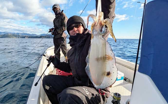 「風が吹けばチャンス到来！」レンタルボートのティップランでアオリイカ好反応【三重】