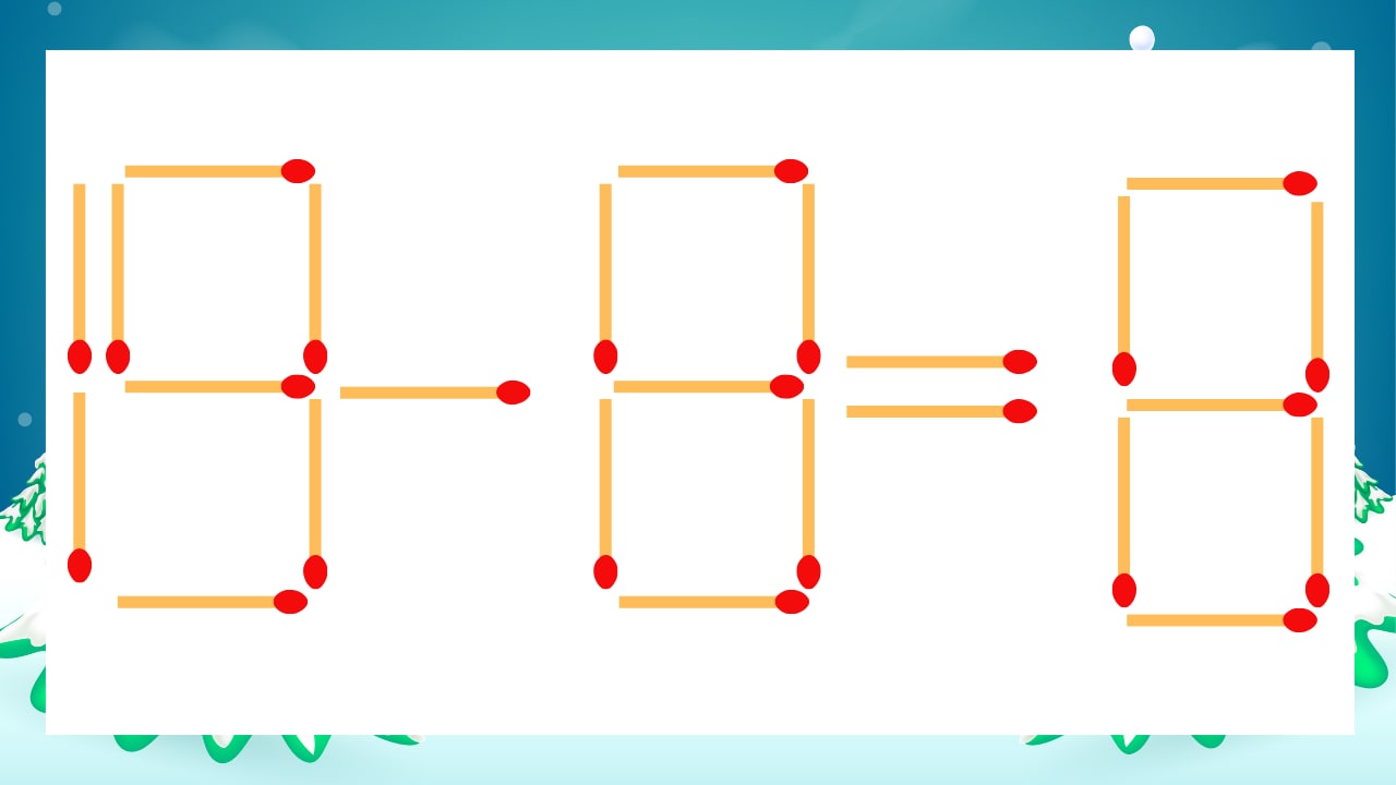 【マッチ棒クイズ】1本だけ動かして正しい式に：19-8=8？