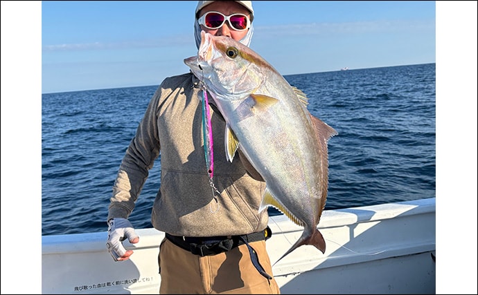 御前崎沖ジギングでカンパチ連発！【静岡】潮緩でも重いジグが的中