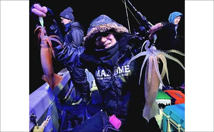 【沖のルアー釣果速報】ヤリイカ半夜便で船中トップ30匹も！三重沖イカメタルが好調（三重）