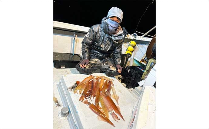 【沖のルアー釣果速報】ヤリイカ半夜便で船中トップ30匹も！三重沖イカメタルが好調（三重）