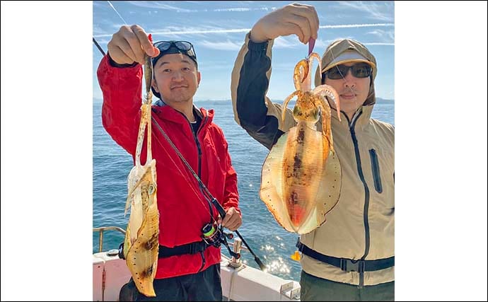 唐津沖のティップランエギングで1kg超アオリイカ手中【佐賀】無風コンディションを攻略