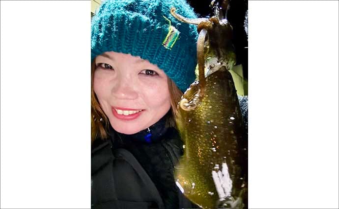 爆風の堤防エギングでアオリイカ手中！【熊本・天草崎津】ソフトルアーで40cm級カマスも登場