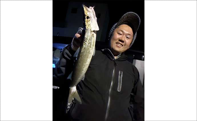 爆風の堤防エギングでアオリイカ手中！【熊本・天草崎津】ソフトルアーで40cm級カマスも登場