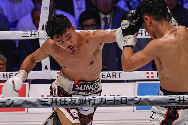 2025年6月8日、WBC・IBF世界バンタム級王者統一戦で西田凌佑（六島）に6RTKO勝利し、頂上決戦への駒を進めた中谷潤人