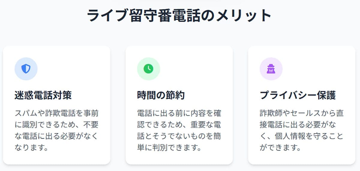ライブ留守番電話の仕組みとメリット2