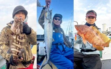 【沖のルアー釣果速報】SLJ&タイラバ便で多彩な釣果!クエ・サワラ・キジハタ好捕(愛知・静岡)