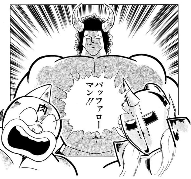 悪魔将軍に襲われたキン肉マンを身を挺して守りに行く。とはいえ、悪魔将軍に寝返ったり、不安定な部分もみせた（JC15巻）
