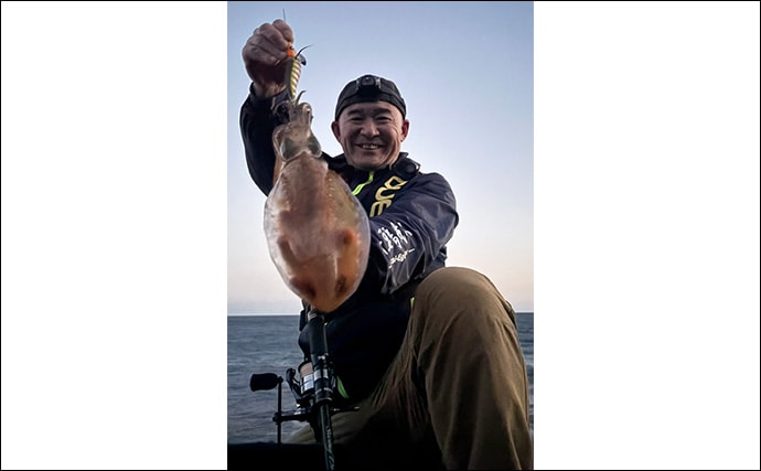 低水温の伊豆エリアでエギング釣行【静岡】ケンサキイカ混じりで本命アオリ手中！