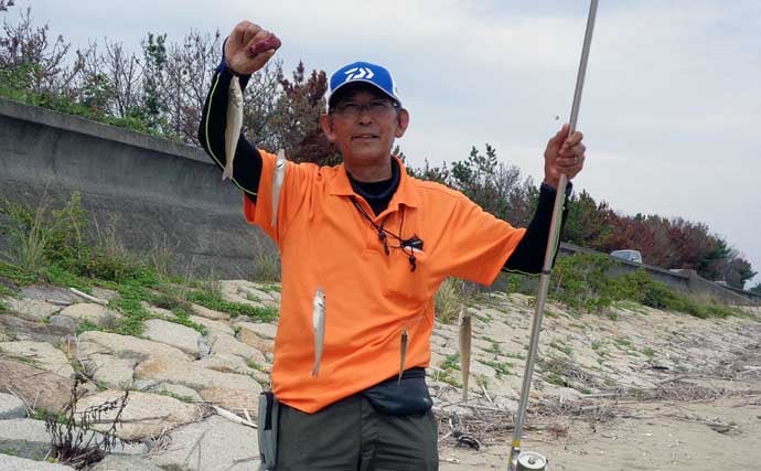 香良洲海岸の投げキス釣りで19cm頭に53匹キャッチ!【三重】数・型ともに大満足