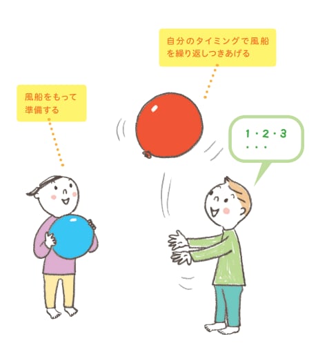 あそび09：ふわふわ風船【発達が気になる子の感覚統合遊び】