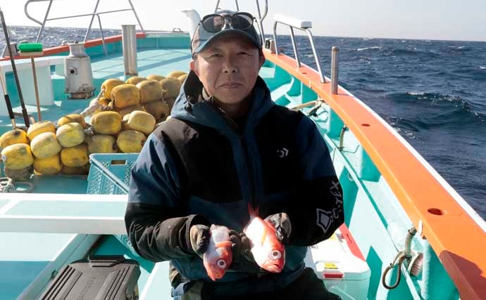 「犬吠埼沖の深場で赤い宝石浮上！」アカムツ釣りで43cm良型登場【千葉】