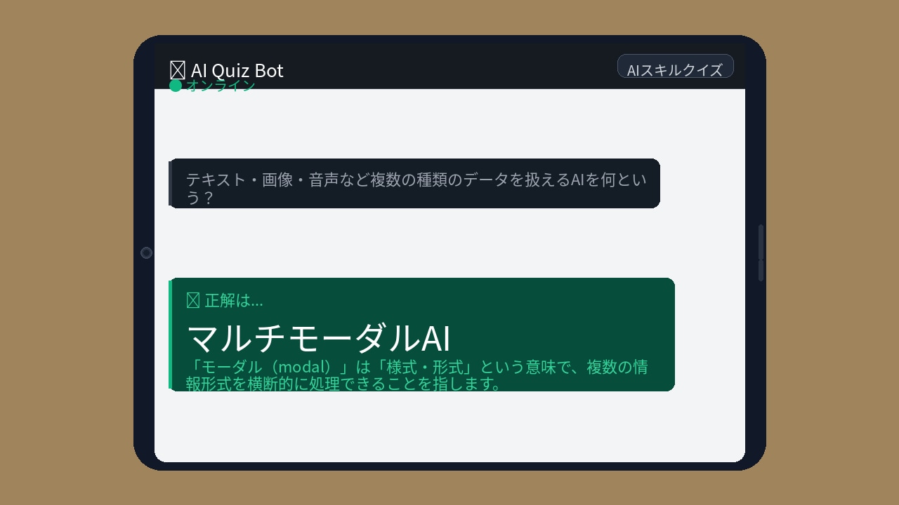【AIクイズ】これ知らないと「AI分かってる風」がバレますの正解画像
