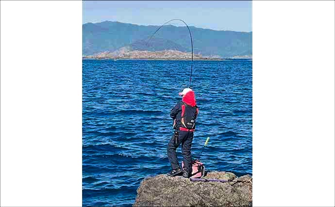 「気温は低いけど心はホカホカ！」 磯フカセ釣りで40cm超え頭に良型クロ連発