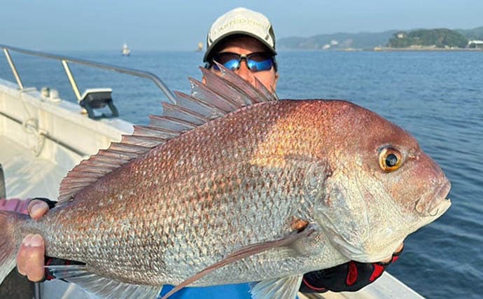 「年イチ級の大ダイ浮上!」伊勢湾エリアのタイラバで70cm超マダイをキャッチ【愛知】